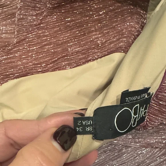 PatBO Asymmetrical Dress in Shimmering Mauve - Picture 8 of 9